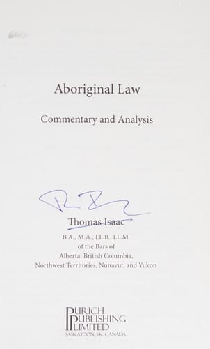 Aboriginal Law Commentary and Analysis