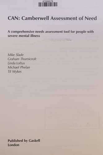 CAN: Camberwell Assessment of Need