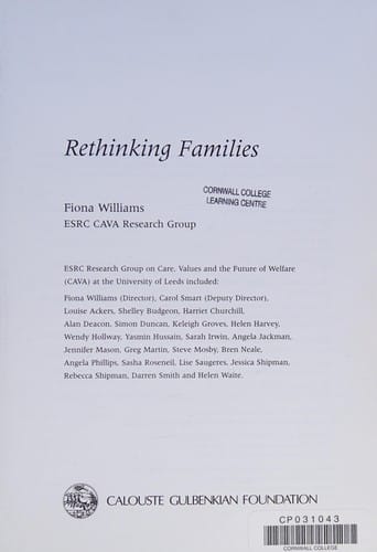 Rethinking Families