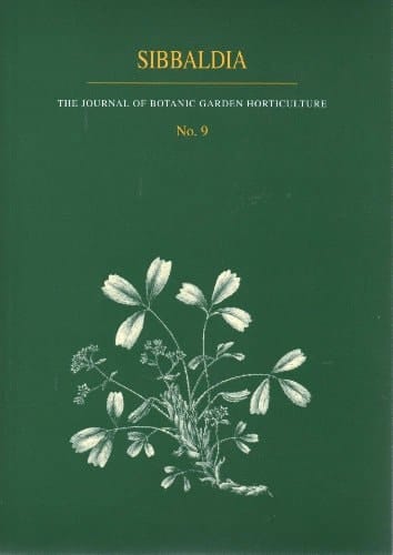 Sibbaldia: the Journal of Horticulture: No David