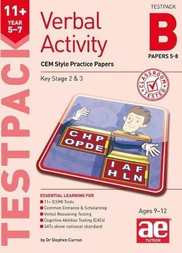 Verbal Activity CEM style practice papers. Key stage 2 & 3. Testpack B.. Papers 5-8