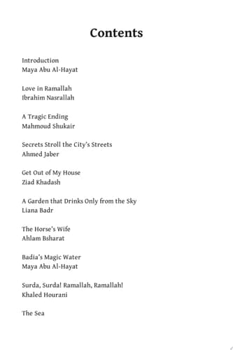 The Book of Ramallah A City in Short Fiction