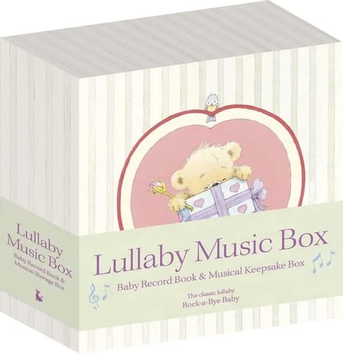 Lullaby Music Box Baby Record Book and Musical Storage Box