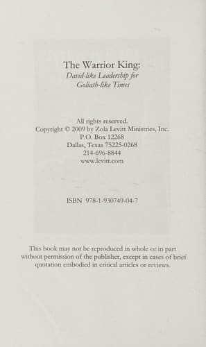 The Warrior King David-like Leadership for Goliath-like Times