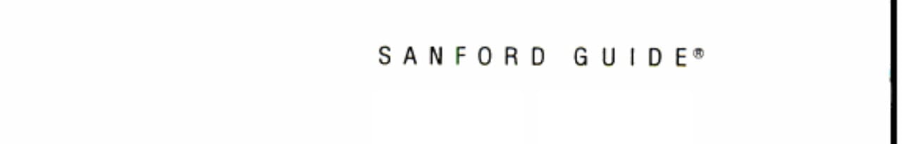 The Sanford Guide to Antimicrobial Therapy