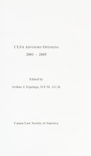 CLSA Advisory Opinions, 2001-2005