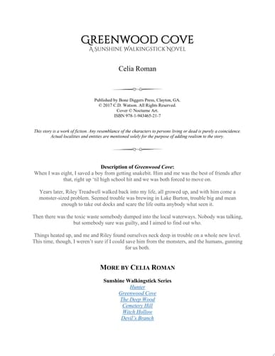 Greenwood Cove A Paranormal Investigator Urban Fantasy