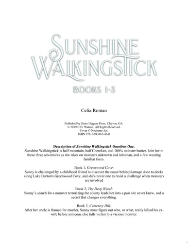 Sunshine Walkingstick Omnibus One Books 1-3