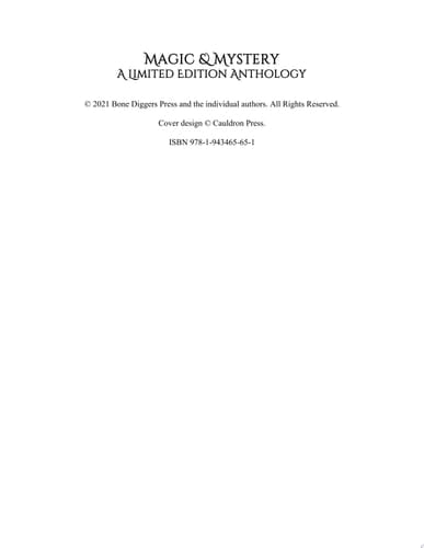 Magic & Mystery A Limited Edition Urban Fantasy Mystery Anthology