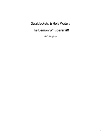 Straitjackets & Holy Water