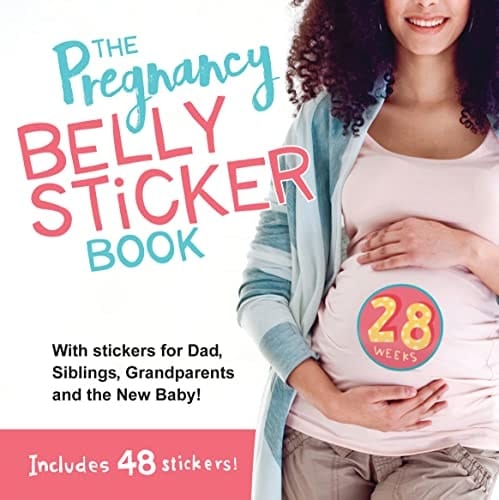 The Pregnancy Belly Sticker Book Includes Stickers for Mom, Dad, Siblings, Grandparents, and the New Baby!