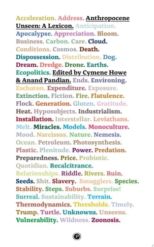 Anthropocene Unseen A Lexicon