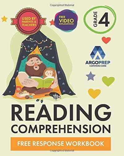 4th Grade Reading Comprehension Workbook: Daily Practice Workbook - Part II: Free Response | 600+ Practice Questions and Video Explanations | Argo Brothers