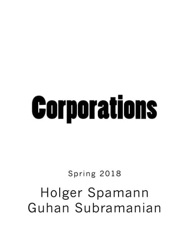 Corporations Casebook