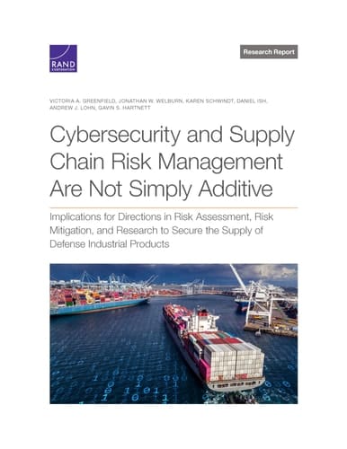 Cybersecurity and Supply Chain Risk Management Are Not Simply Additive Implications for Directions in Risk Assessment, Risk Mitigation, and Research to Secure the Supply of Defense Industrial Products