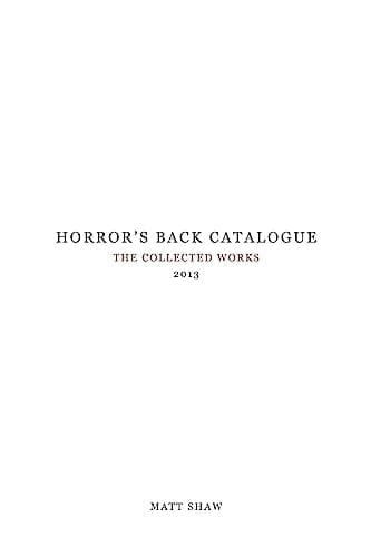 Horror's Back Catalogue 2013