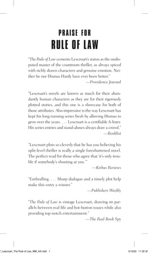 The Rule of Law A Novel