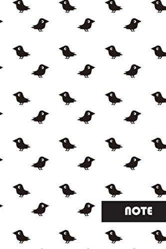 6 X9 Notebook Cute Raven Design Seamless Pattern Cover 110 Blank Lined Pages Softcover Note Book Journal
