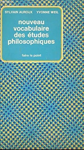 Nouveau vocabulaire des études philosophiques
