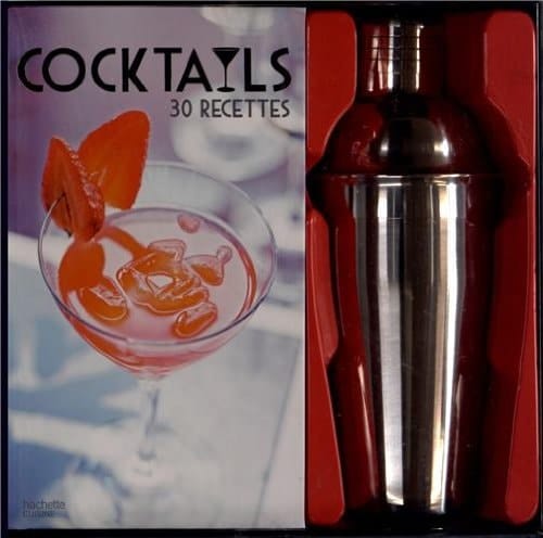 Cocktails Coffret un livre de 30 recettes et un shaker de 550 ml