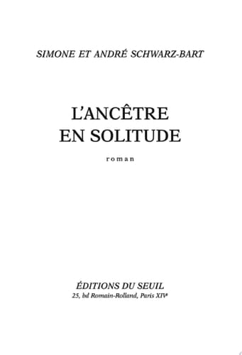 L'Ancêtre en solitude