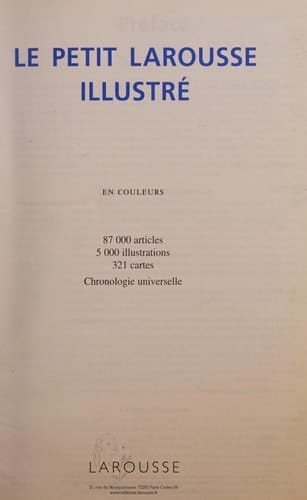 Le petit Larousse illustré 2010 en couleurs ; 87000 articles, 5000 illustrations, 321 cartes ; chronologie universelle