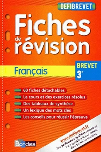 Français 3e Fiches de révision