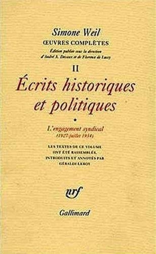 Ecrits historiques et politiques