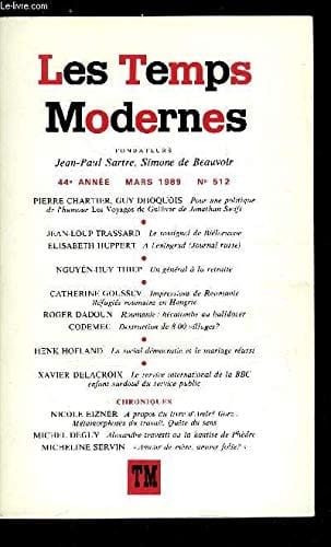 LES TEMPS MODERNES 512 (MARS 1989)