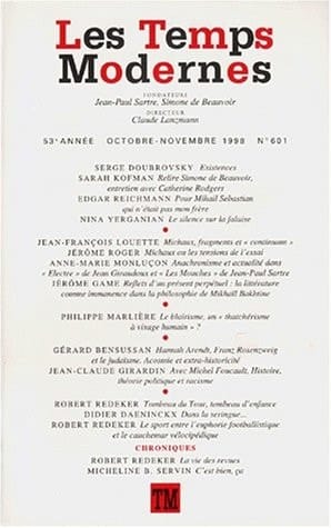 Les Temps Modernes N° 601 Octobre-Novembre 1998