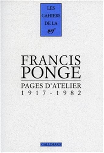Pages d'atelier 1917-1982
