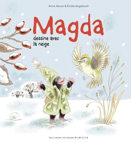 Magda dessine avec la neige