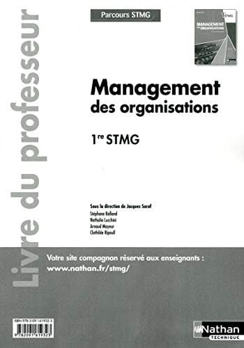 Management des organisations - 1re STMG - livre du professeur Parcours STMG