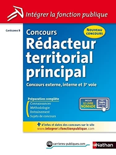 Concours rédacteur territorial principal catégorie B (concours externe, interne et 3e concours)