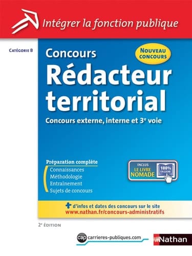 Concours rédacteur territorial catégorie B (concours externe, interne et 3e concours)