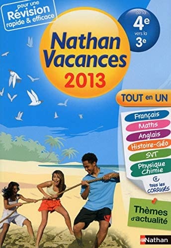 Nathan vacances tout en un de la 4e vers la 3e