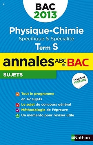 Physique - Chimie, Term S spécifique & spécialité