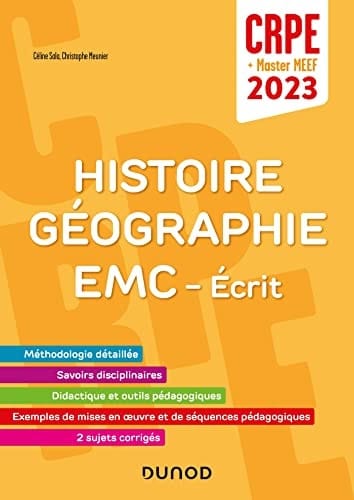 Histoire Géographie - Enseignement moral et civique - Ecrits Concours Professeur des Ecoles + Master MEEF