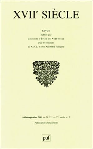 XVIIe siècle Juillet-septembre 2001, n°212