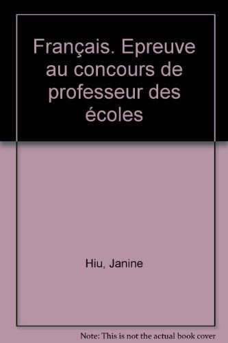 Préparer l'épreuve de français concours de professeur des écoles