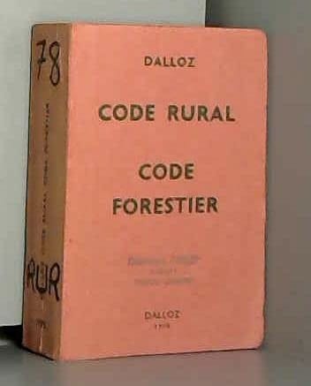 Code rural ; Code forestier (Petits codes Dalloz) (French Edition)