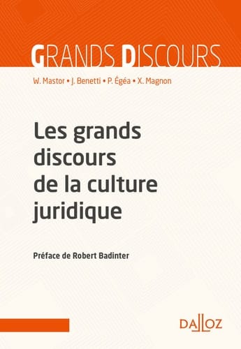 Les grands discours de la culture juridique