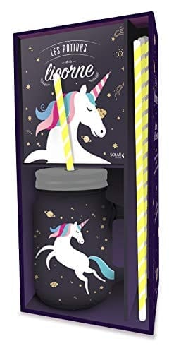 Les potions de la licorne Avec une jar et 4 pailles