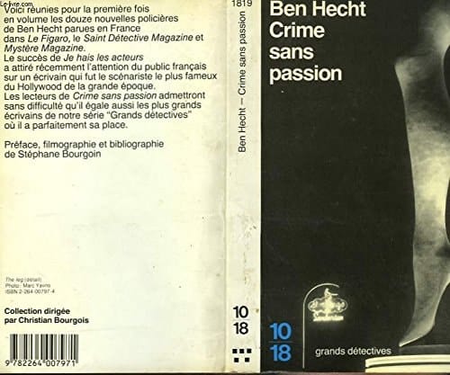 Crime sans passion anthologie de nouvelles