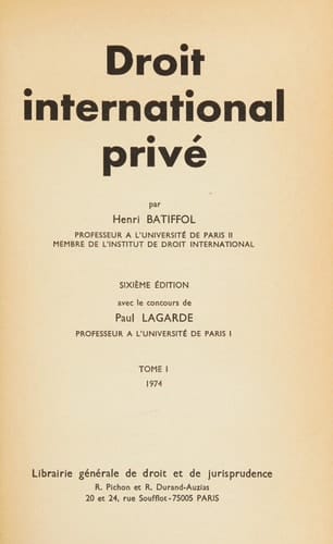 Droit international privé