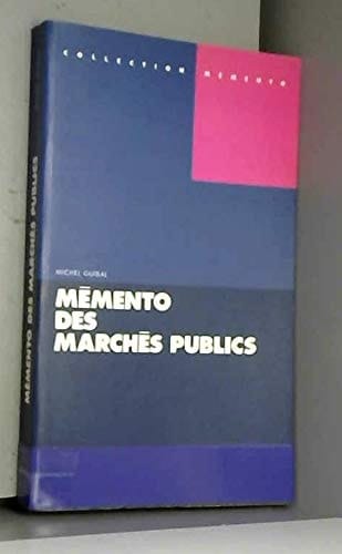 Mémento des marchés publics