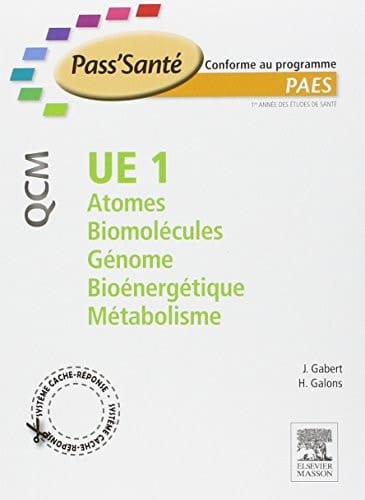 Pack QCM PACES : 1000 QCM pour le 1er semestre UE 1, UE 2, UE 3a, UE 4