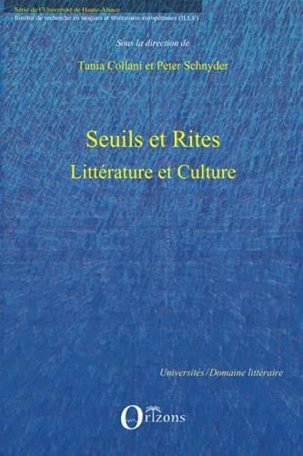 Seuils et rites littérature et culture