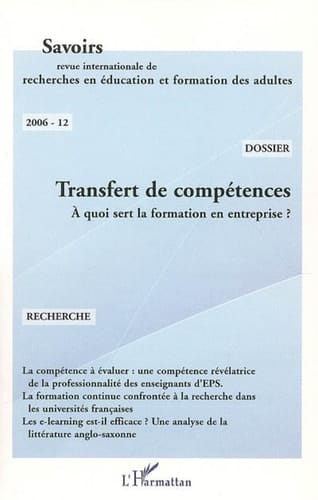 Transfert de compétences A quoi sert la formation en entreprise ?