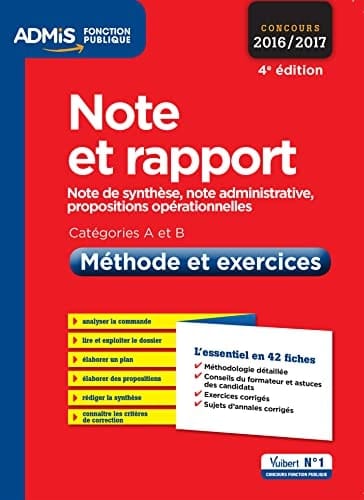 Note et rapport méthode et exercices